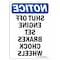 Signmission OSHA Notice, 5" Height, NOTICE Shut Off Engine Set Brake Sign, 5" X 3.5", Portrait OS-NS-D-35-V-16582 - alternate 1